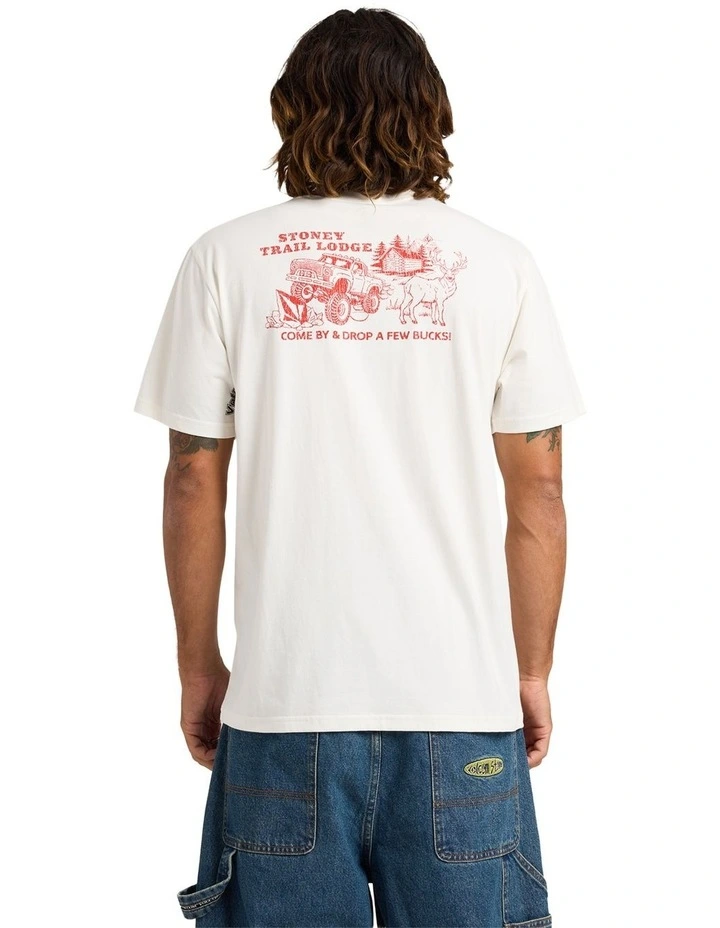 Stoney Lodge T-Shirt In Off White image 2