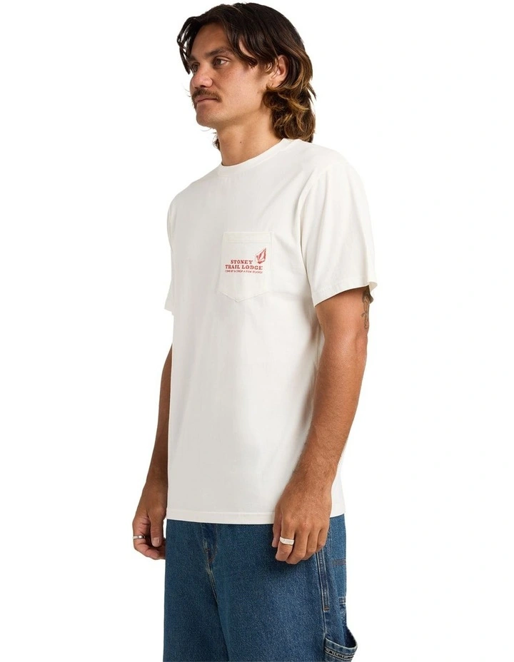Stoney Lodge T-Shirt In Off White image 3