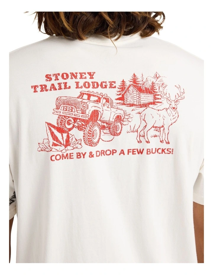 Stoney Lodge T-Shirt In Off White image 4