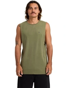 Aus Wash Muscle In Army Green Combo