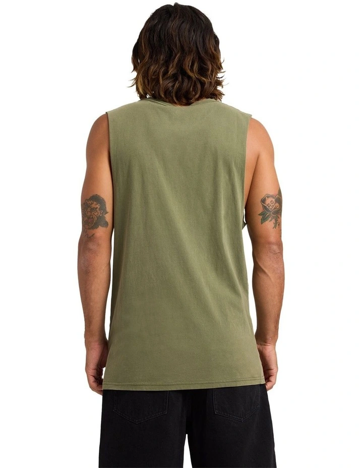 Aus Wash Muscle In Army Green Combo image 2