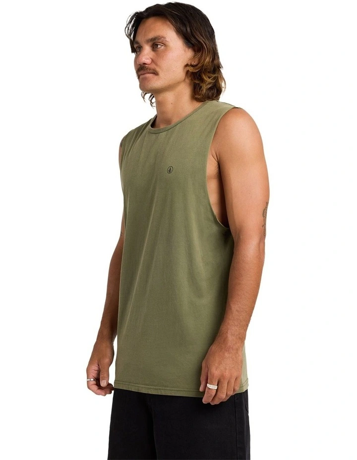 Aus Wash Muscle In Army Green Combo image 3