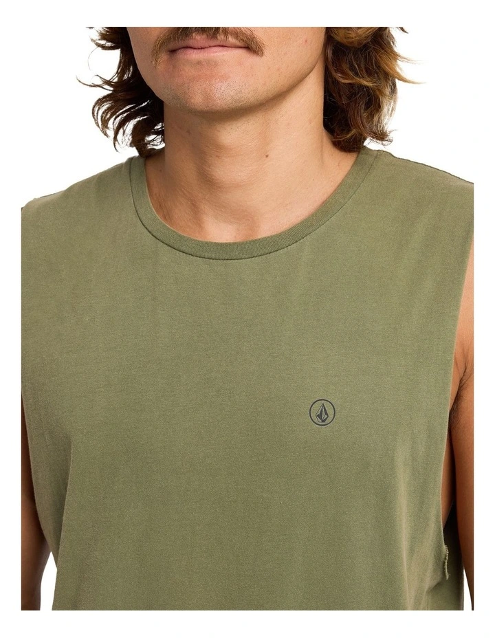 Aus Wash Muscle In Army Green Combo image 4