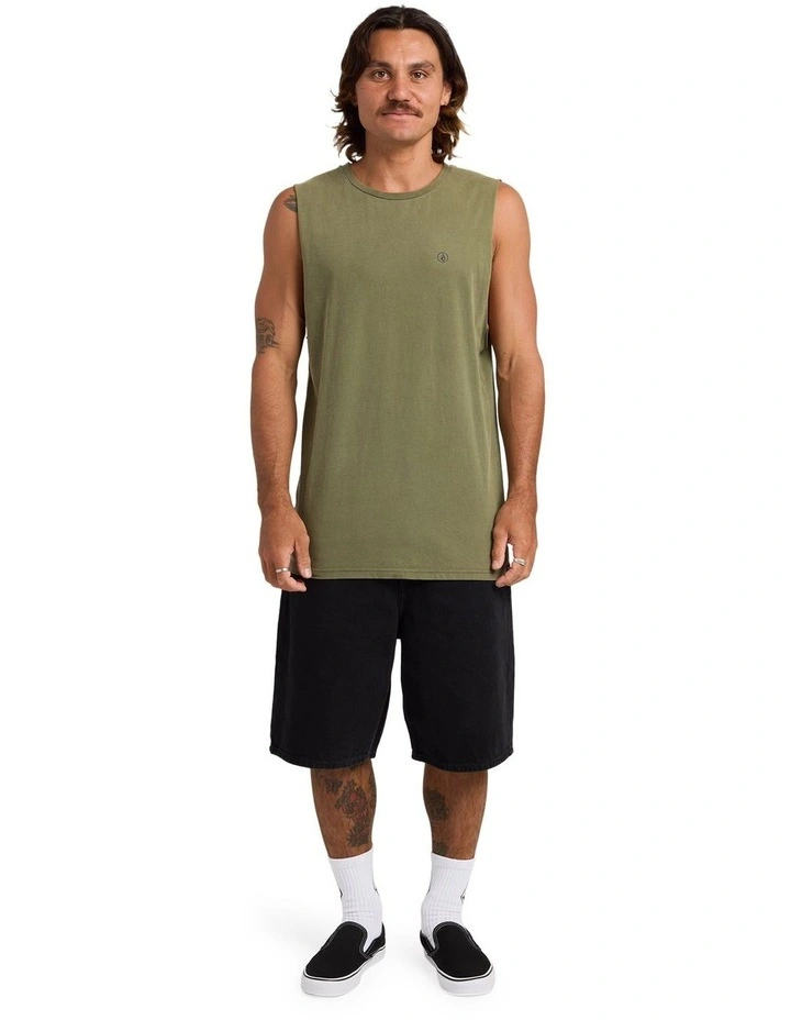 Aus Wash Muscle In Army Green Combo image 5