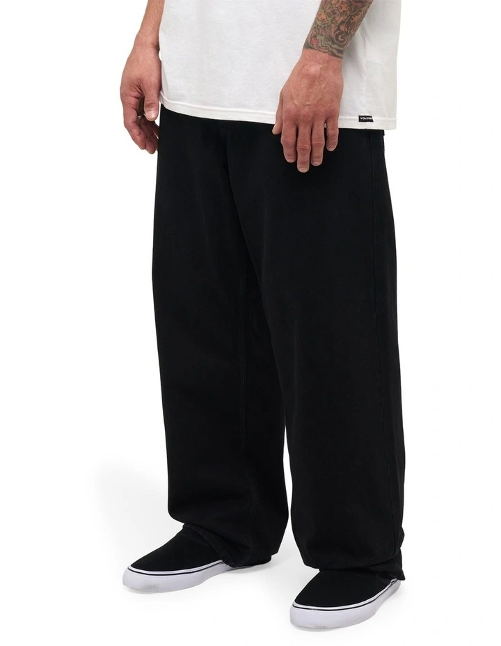 Billow Denim Jeans in Black image 3