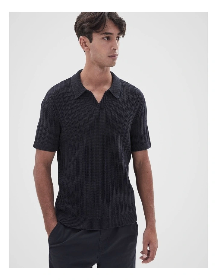 Vertical Stitch Knit Polo image 1