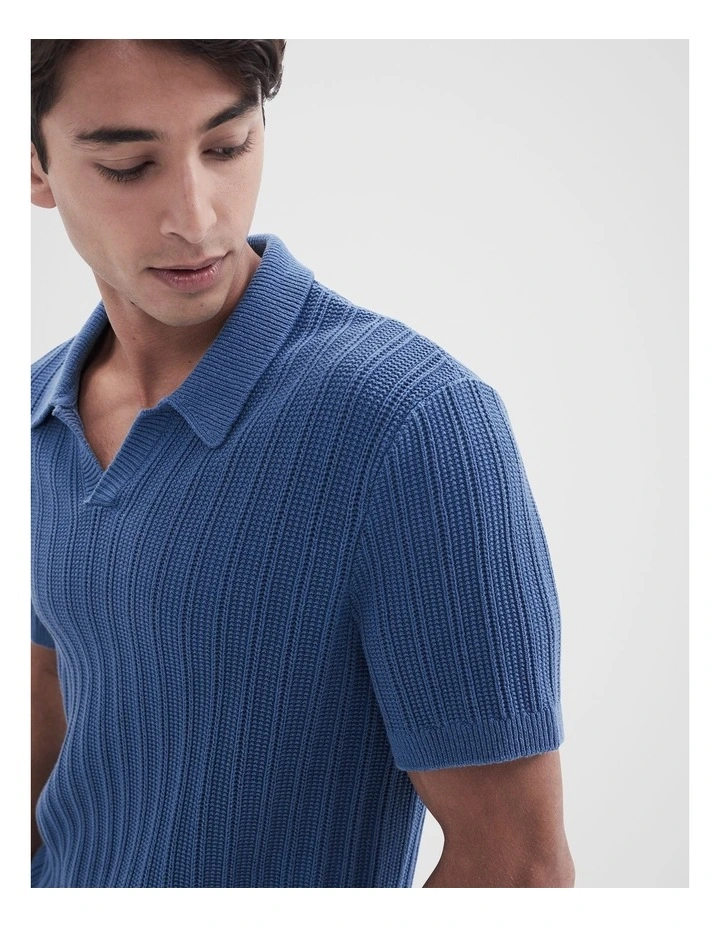 Vertical Stitch Knit Polo image 3