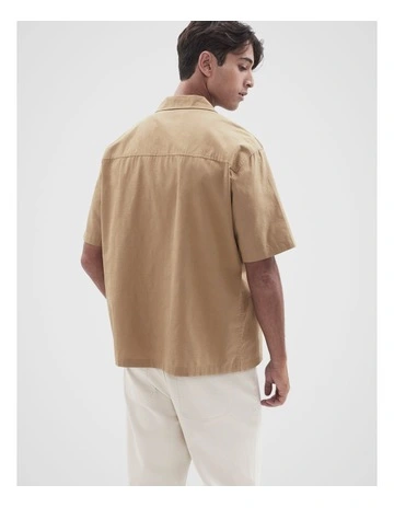 Safari Oversized Fit Shirt in Latte