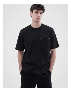 Pocket Oversized Fit T-shirt in Black