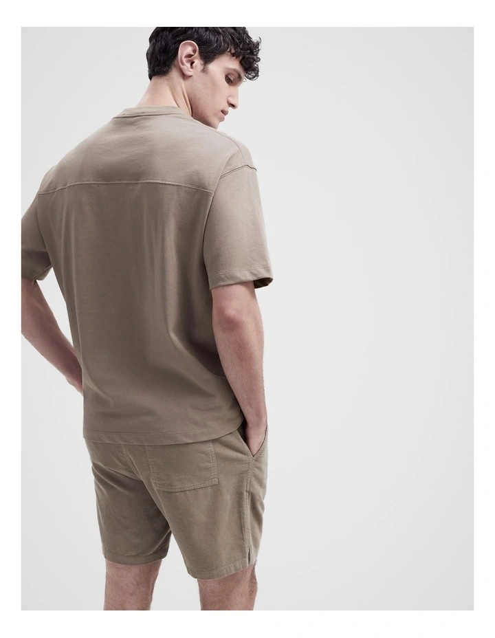 Pocket Oversized Fit T-shirt in Brown image 2
