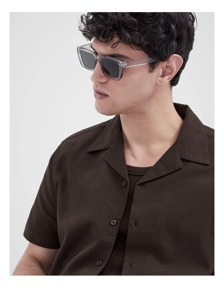Jacquard Regular Fit Shirt in Brown image 4
