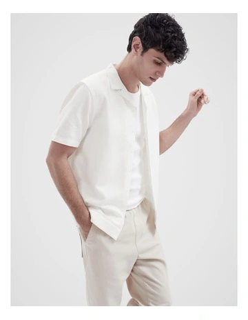 Jacquard Regular Fit Shirt in White