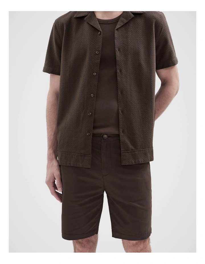 Slim Chino Short in Brown image 1