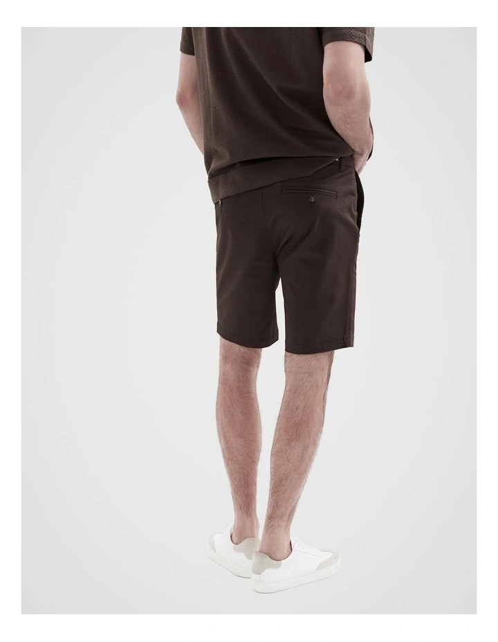 Slim Chino Short in Brown image 2