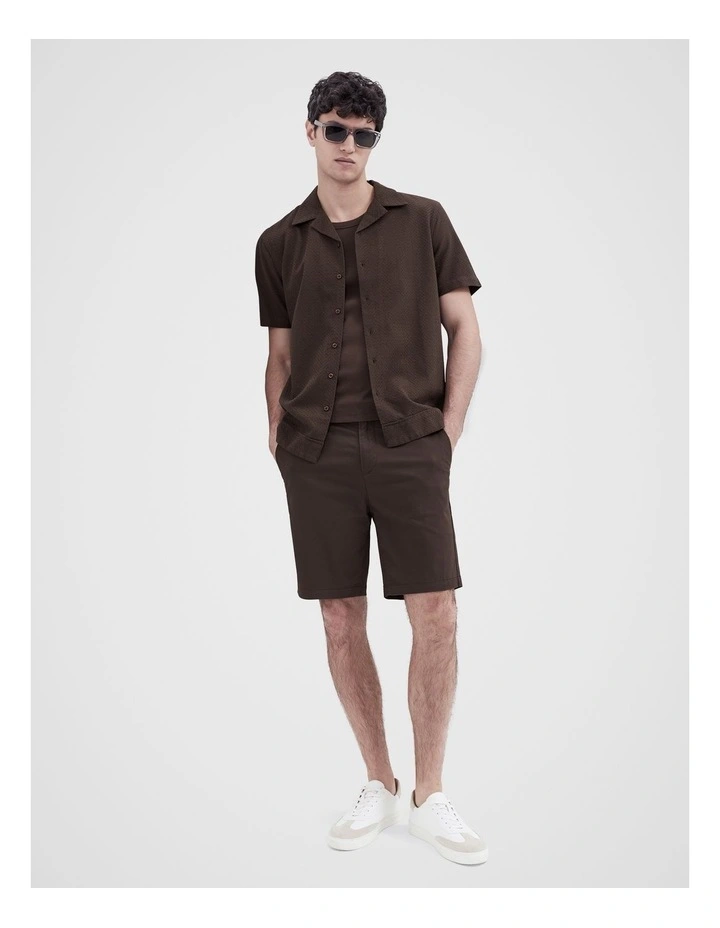 Slim Chino Short in Brown image 4