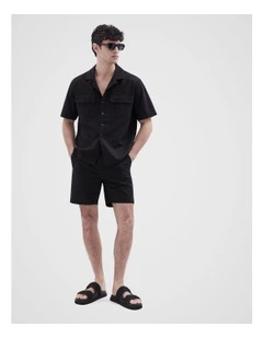 Cord Pull On Short in Black