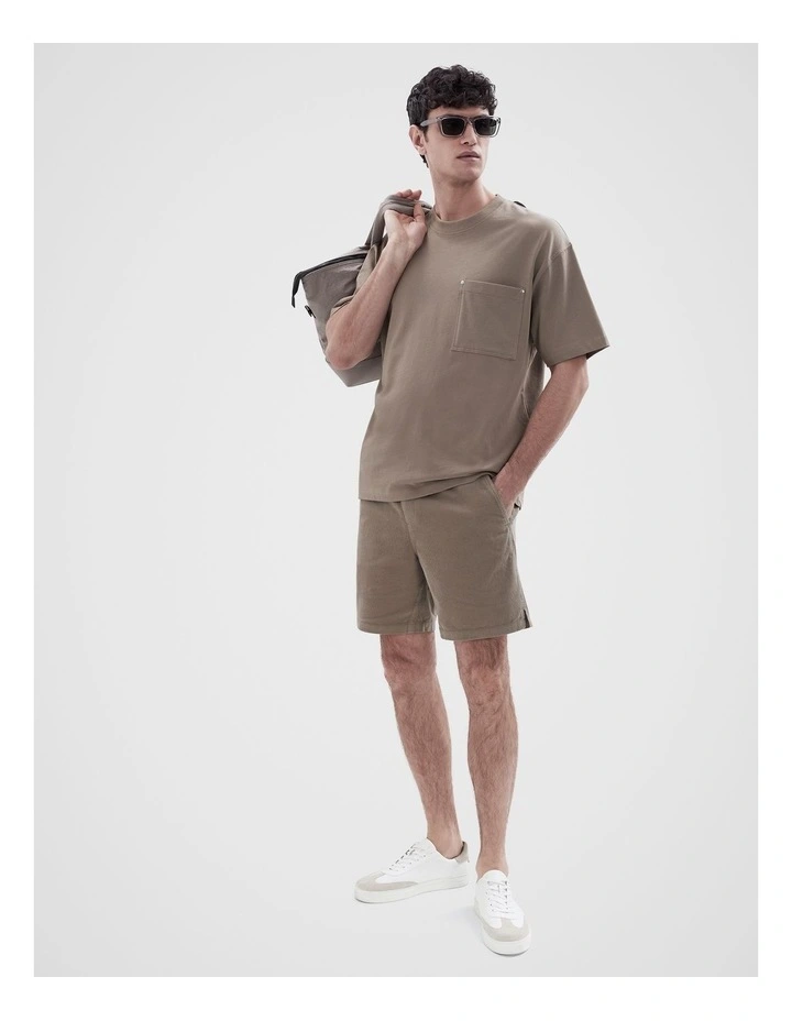 Cord Pull On Short in Brown image 1