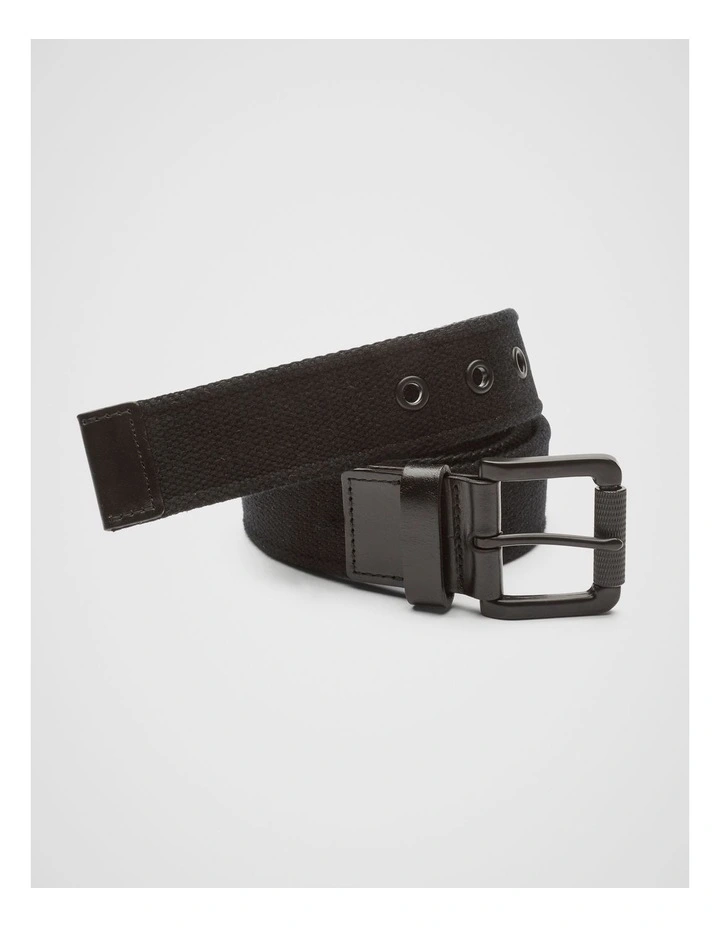 Arison Webbing Belt in Black image 1