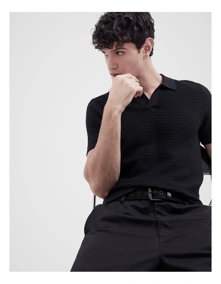 Arison Webbing Belt in Black image 3