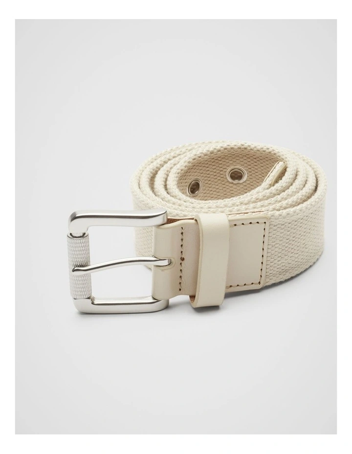 Arison Webbing Belt in Beige image 2