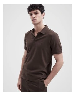 Classic Jersey Polo Shirt in Brown