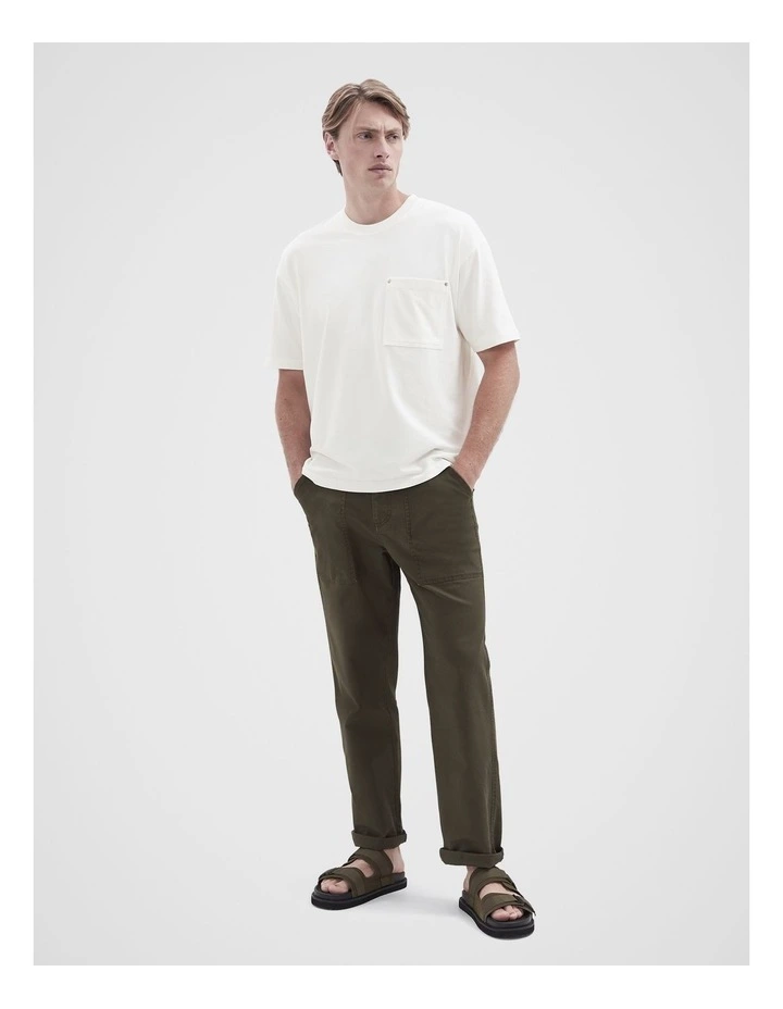 Pocket Oversized Fit T- shirt in White image 4