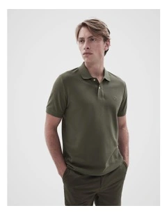 Classic Pique Polo Shirt in Green