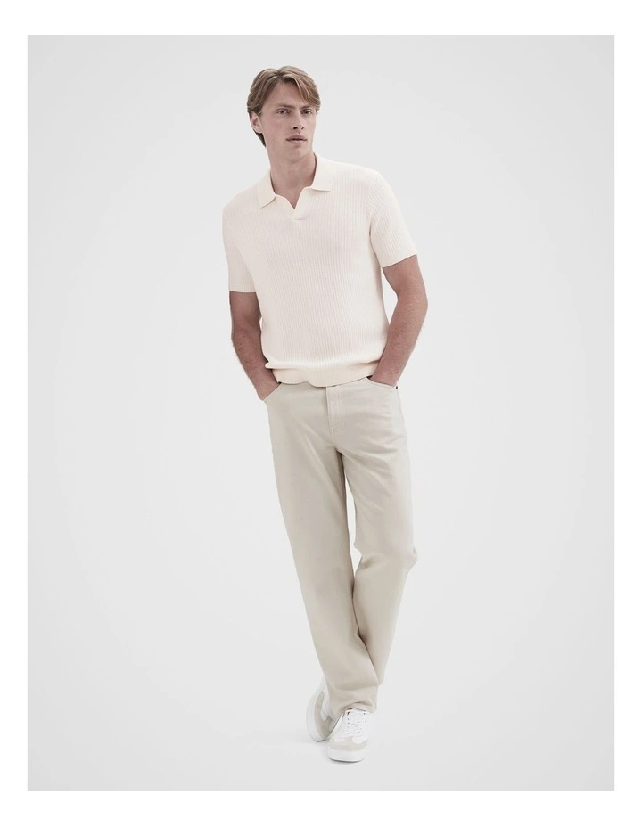 Wavy Stitch Knit Polo image 4