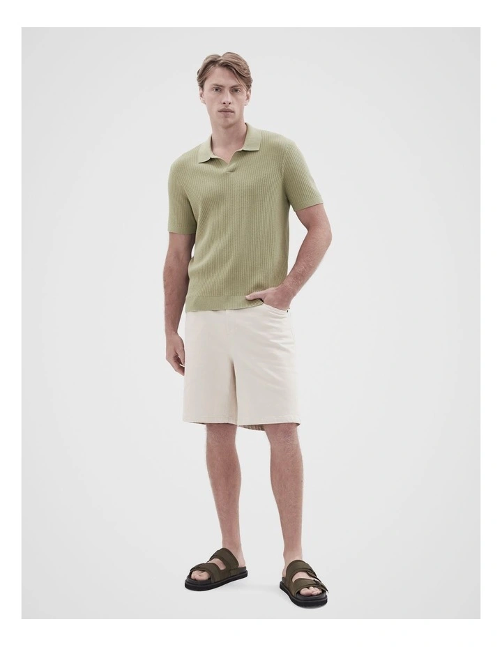 Wavy Stitch Knit Polo image 3