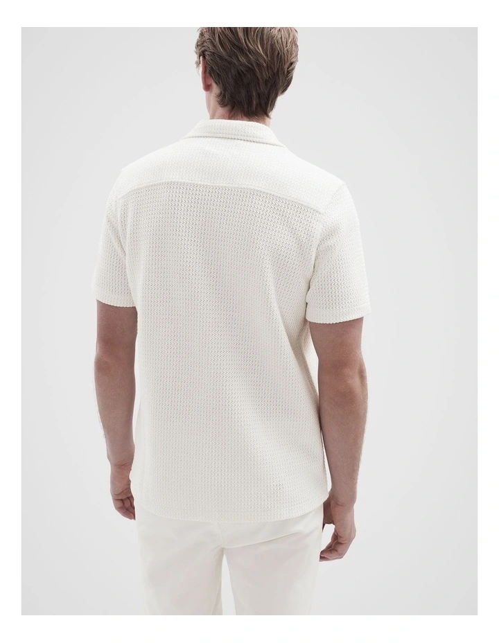 Open Weave Regular Fit Shirt in White image 2