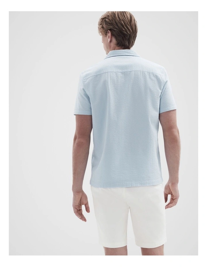 Seersucker Regular Fit Shirt in Blue image 2