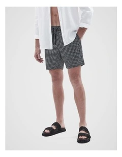 Tile Geo Swim Short in Blue