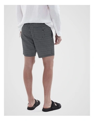 Tile Geo Swim Short in Blue