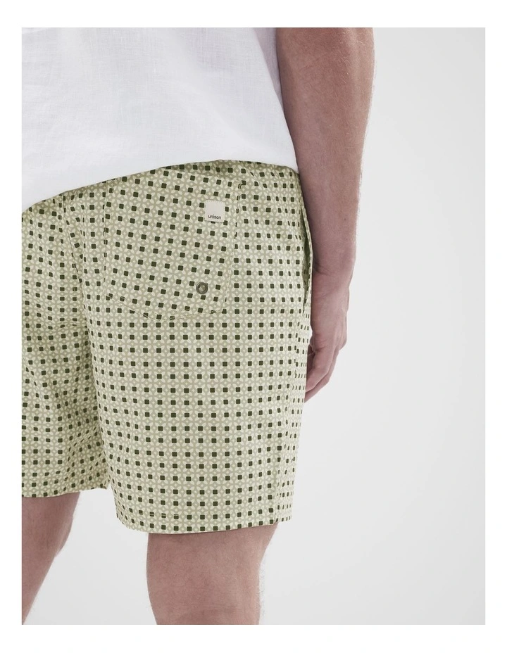 Tile Geo Swim Short in Green image 3