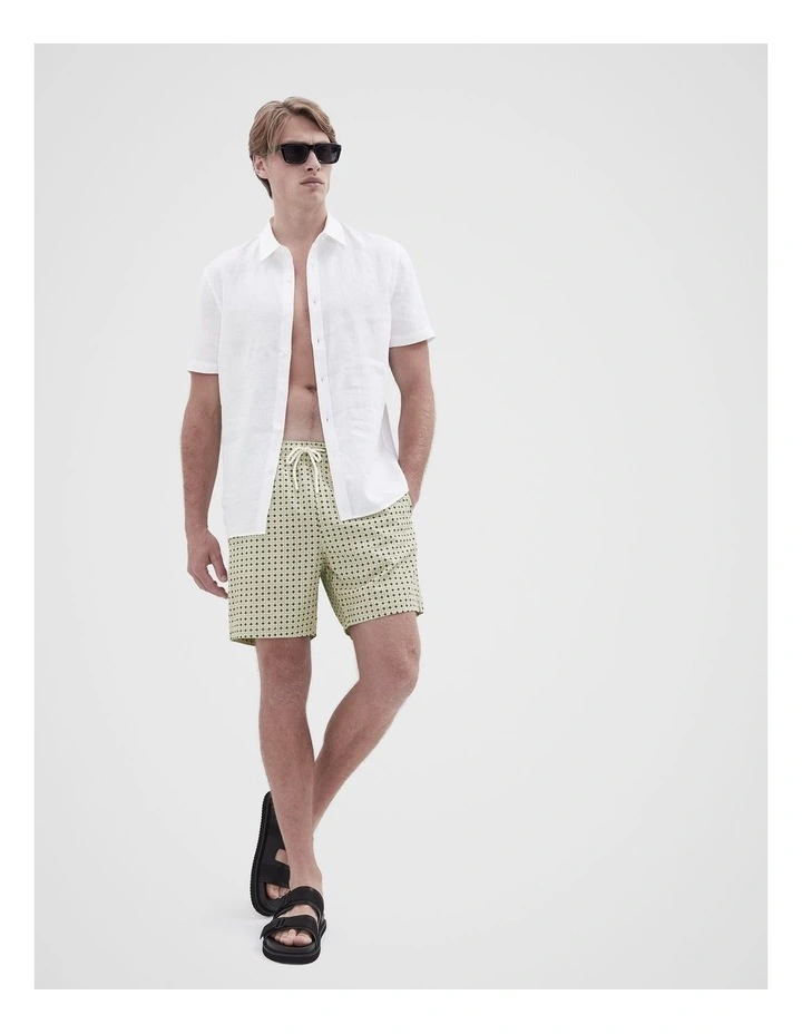 Tile Geo Swim Short in Green image 4