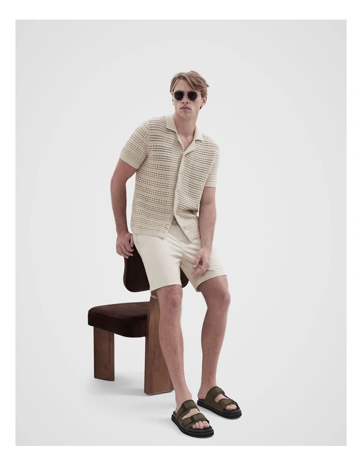 Chino Short 7 Inch in Beige image 4