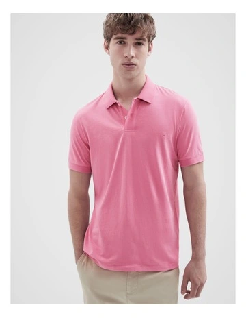 Classic Jersey Polo T-shirt in Pink