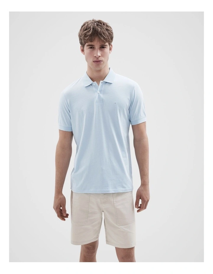Classic Jersey Polo T-shirt in Blue image 1