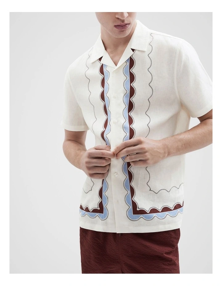 Wavy Border Regular Fit Shirt image 3