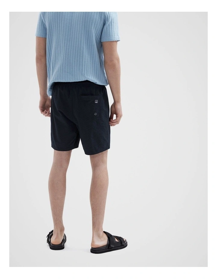 Seersucker Swim Short in Navy image 2