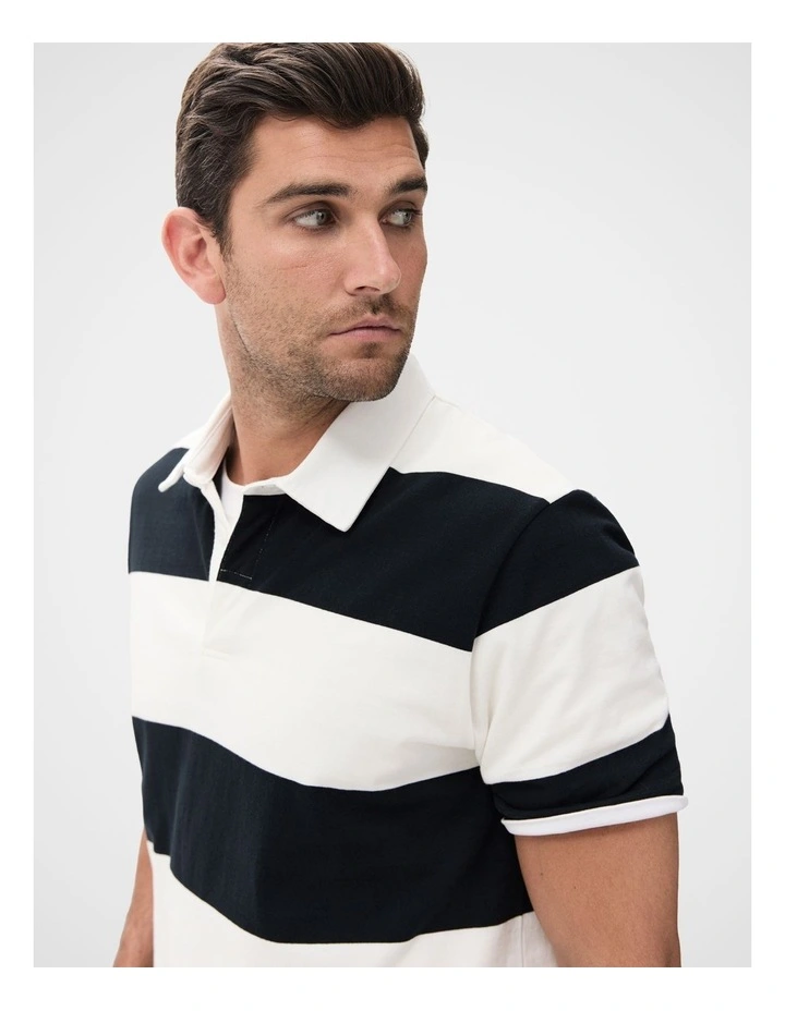 Varsity Polo Shirt in Multi image 3