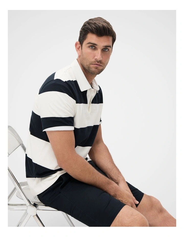 Varsity Polo Shirt in Multi image 4