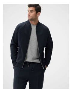 Sporty Zip Thru Jacket in Navy
