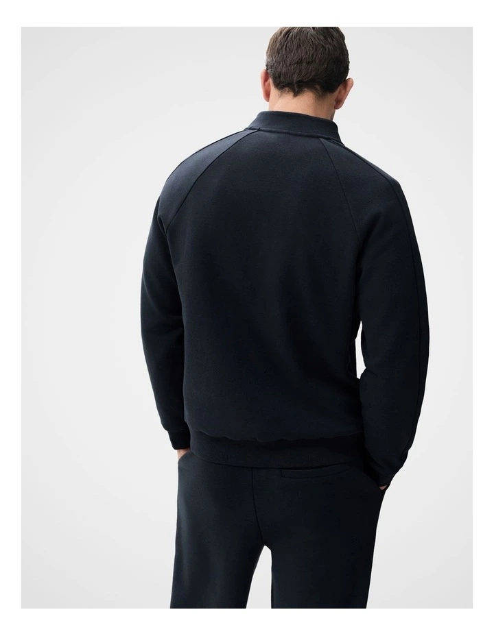 Sporty Zip Thru Jacket in Navy image 2