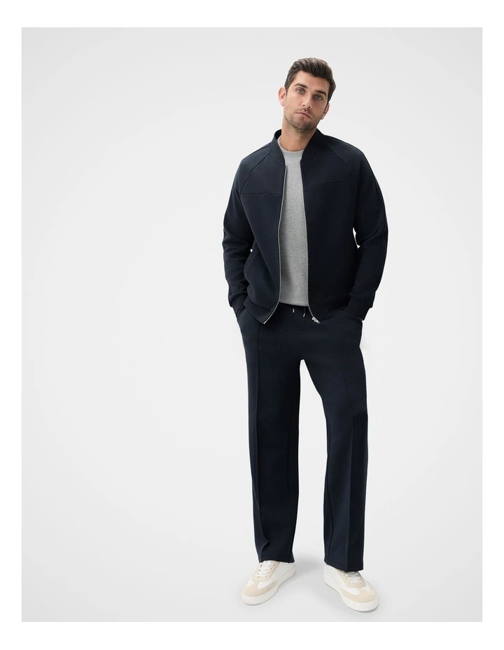 Sporty Zip Thru Jacket in Navy image 3