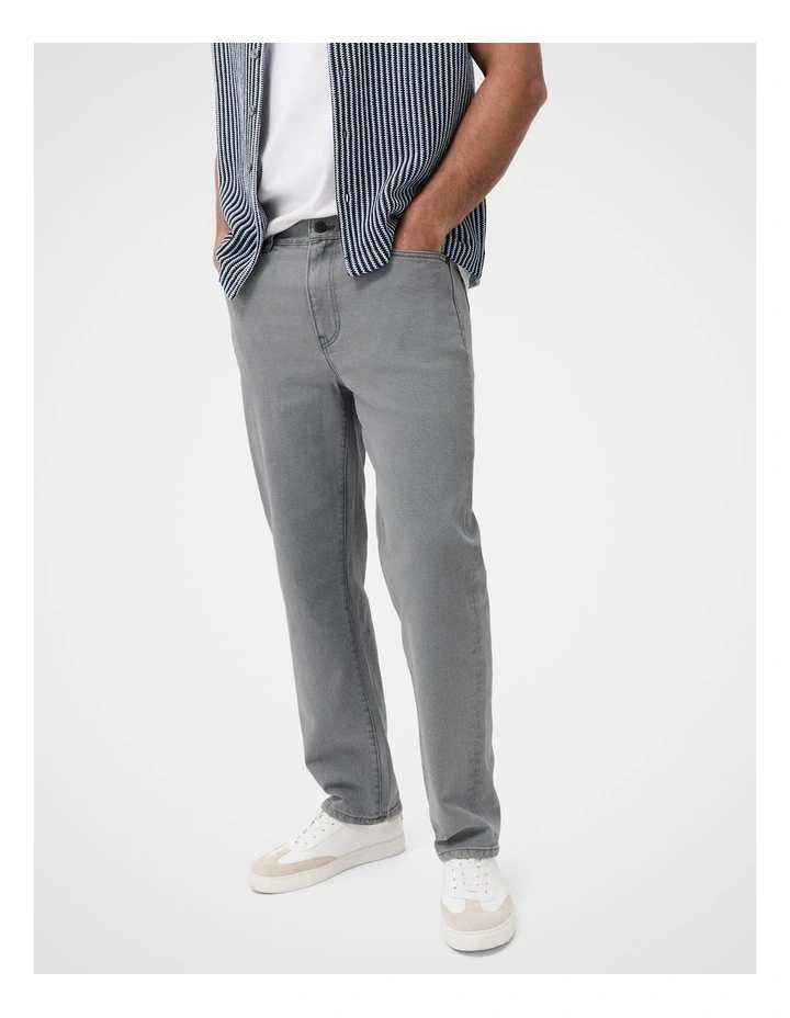 Regular Straight Jeans in Grey image 1