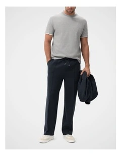 Sporty Pull On Pant in Navy