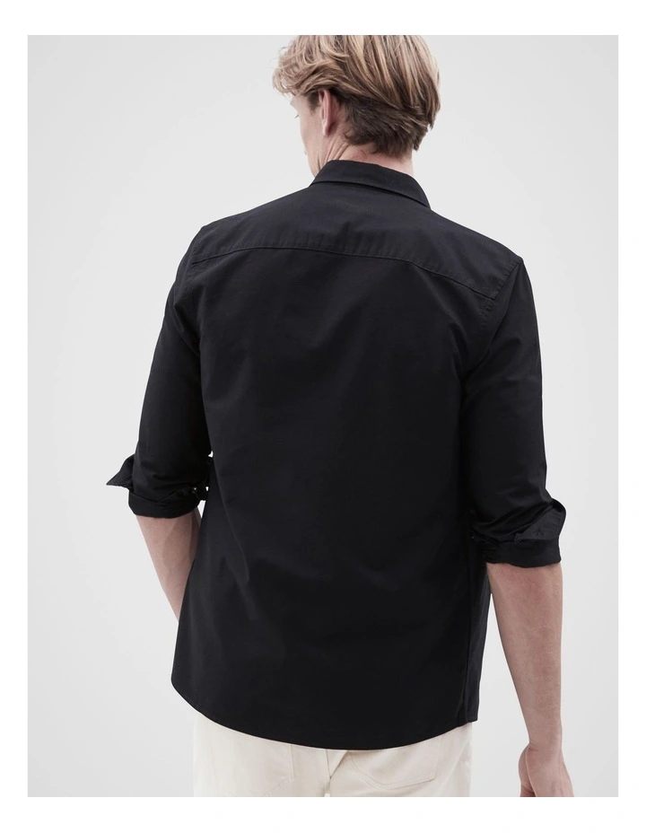 Oxford Regular Fit Shirt in Black image 2