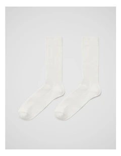 Solid Rib Socks