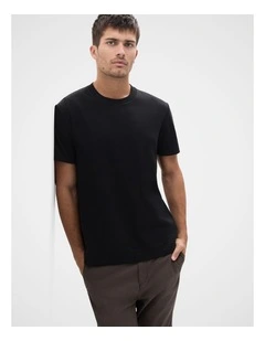 Jacquard Relaxed Fit T-shirt in Black